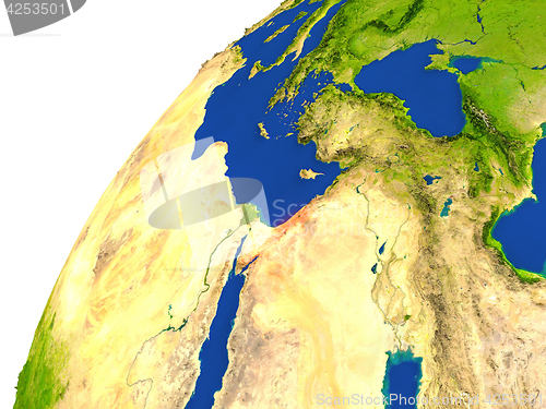 Image of Country of Israel satellite view
