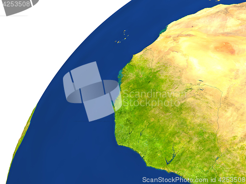 Image of Country of Guinea satellite view