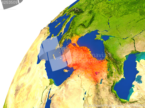 Image of Country of Turkey satellite view