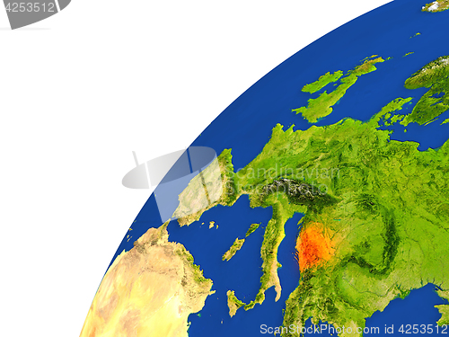 Image of Country of Bosnia satellite view