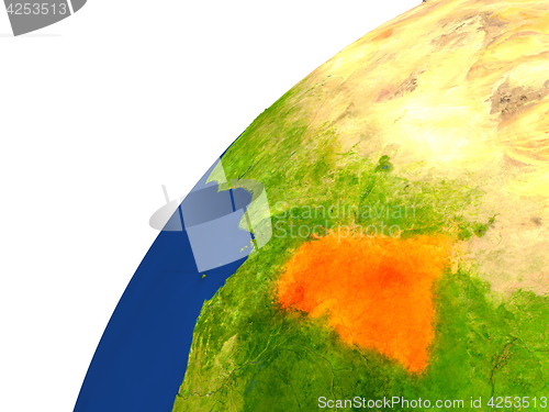 Image of Country of Central Africa satellite view