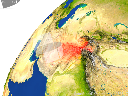Image of Country of Afghanistan satellite view