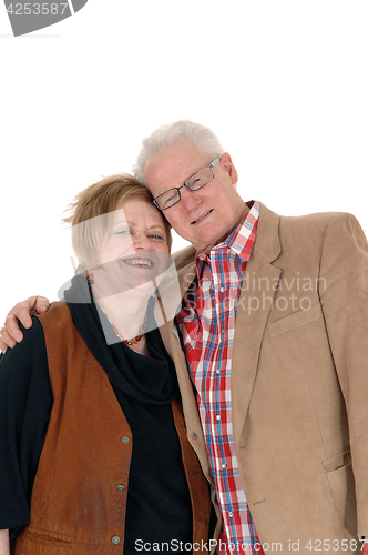 Image of Lovely senior couple hugging.