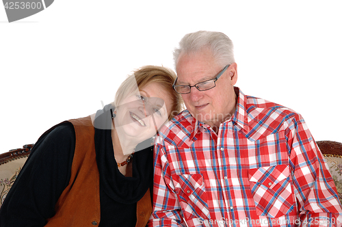 Image of Lovely senior couple in closeup.