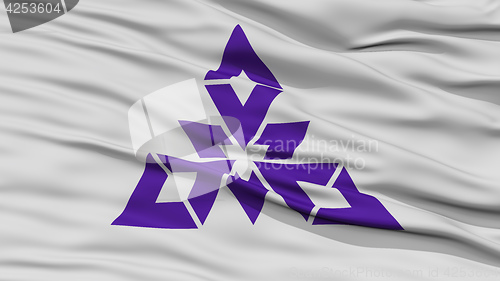 Image of Closeup of Fukuoka Flag, Capital of Japan Prefecture