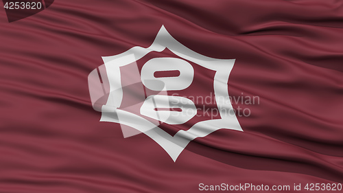 Image of Closeup of Utsunomiya Flag, Capital of Japan Prefecture