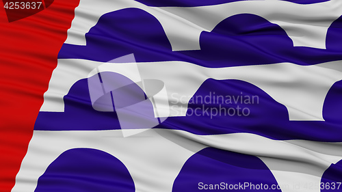 Image of Closeup Des Moines Flag