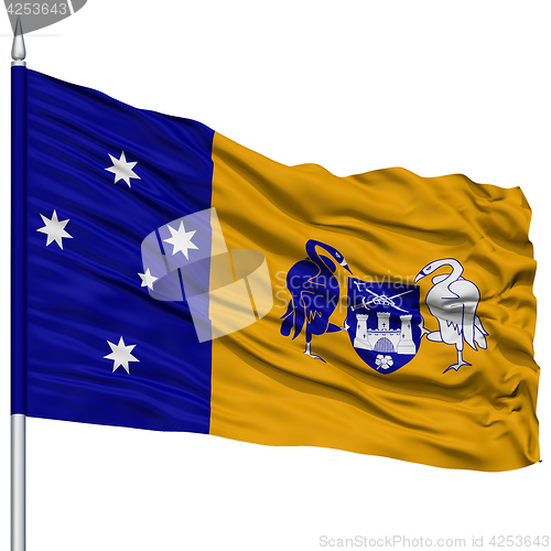 Image of Canberra City Flag on Flagpole