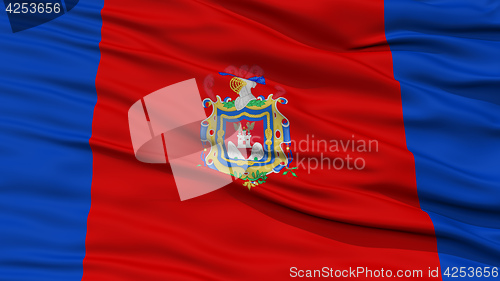 Image of Closeup Quito City Flag, Ecuador