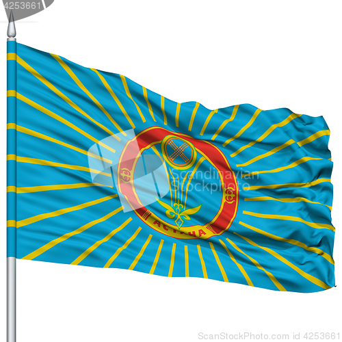 Image of Astana City Flag on Flagpole