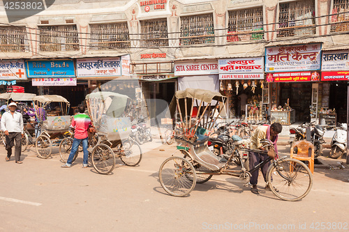 Image of Rickshaws at Dasaswamedh Ghat