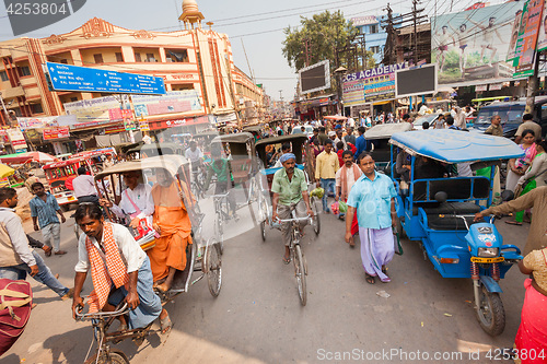 Image of Crowded traffic, Varanasi