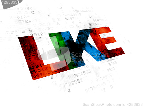 Image of Social media concept: Like on Digital background