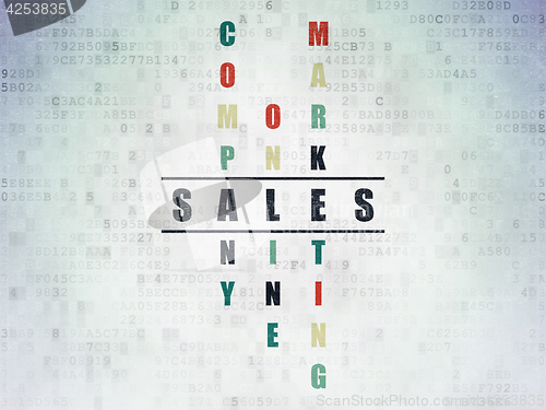 Image of Advertising concept: Sales in Crossword Puzzle