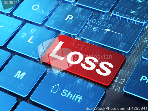 Image of Business concept: Loss on computer keyboard background