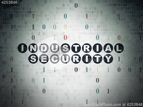 Image of Safety concept: Industrial Security on Digital Data Paper background