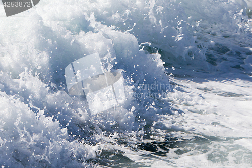 Image of Wave of a ferry ship on the open ocean