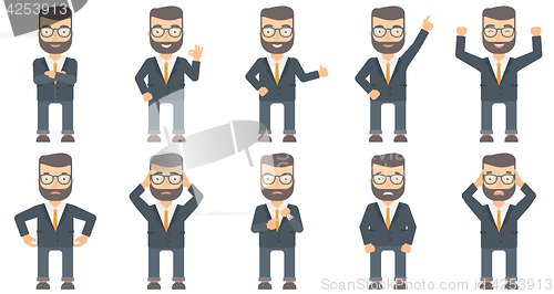 Image of Vector set of business characters.