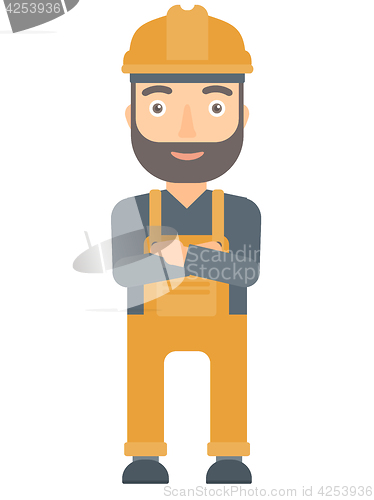 Image of Confident builder with arms crossed.