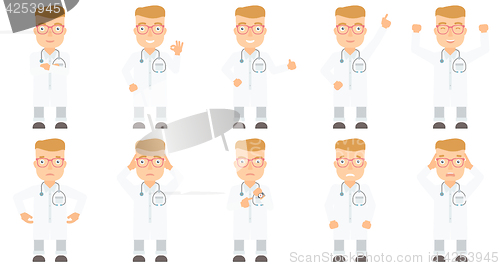 Image of Vector set of doctors characters.