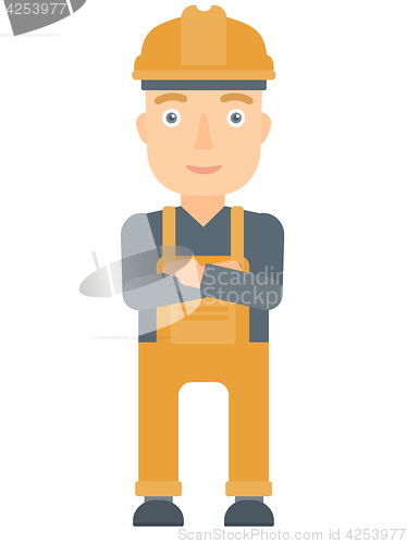 Image of Confident builder with arms crossed.