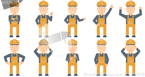 Image of Vector set of constructors and builders characters