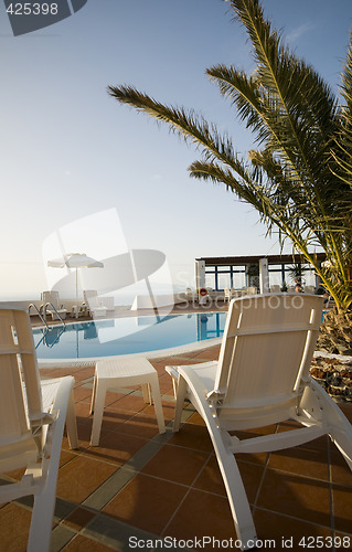 Image of swimming pool greek islands santorini