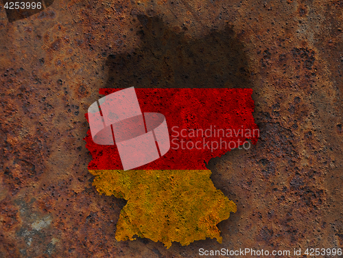 Image of Textured map of Germany in nice colors