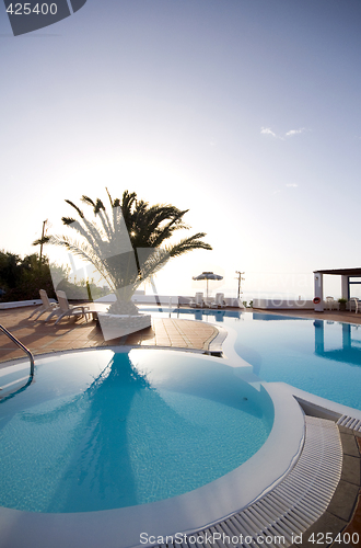 Image of swimming pool greek islands santorini