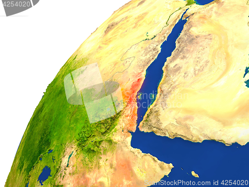 Image of Country of Eritrea satellite view