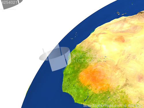 Image of Country of Burkina Faso satellite view