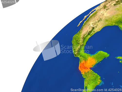 Image of Country of Guatemala satellite view