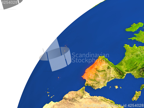 Image of Country of Portugal satellite view