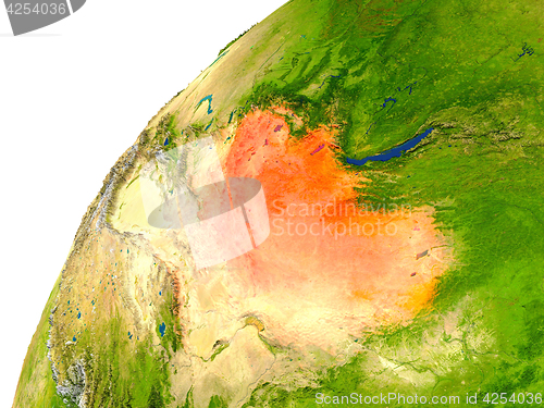 Image of Country of Mongolia satellite view