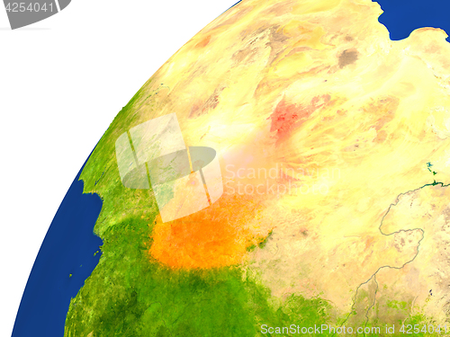 Image of Country of Chad satellite view