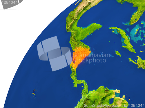 Image of Country of Nicaragua satellite view