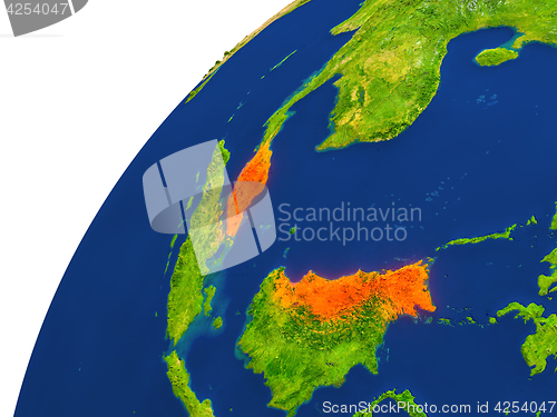 Image of Country of Malaysia satellite view