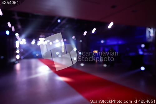 Image of Blurred defocused image of car presentation