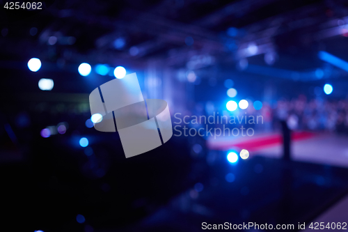 Image of Blurred defocused image of car presentation
