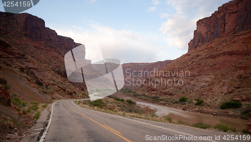Image of Utah State Route 128 Open Road Colorado River