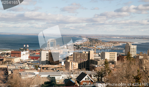 Image of Duluth Minnesota Downtown City Skyline Port City Lake Superior