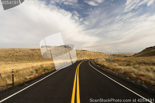 Image of Open Road Two Lane Highway Oregon State USA