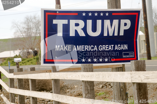Image of Political Sign Banner Trump Make America Great Again