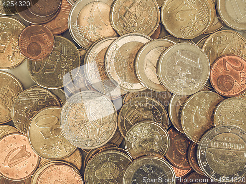 Image of Vintage Euro coins