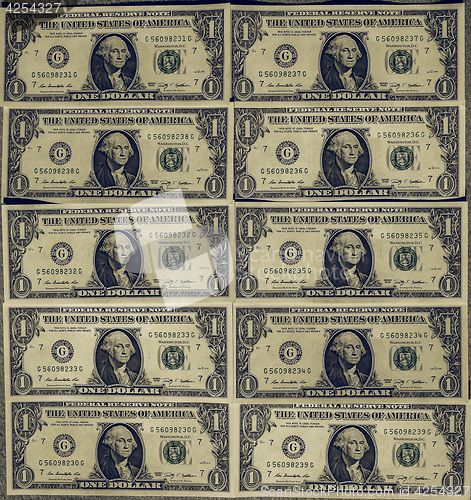 Image of Vintage Dollar notes 1 Dollar