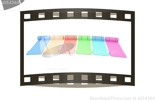 Image of karemats. 3D illustration. The film strip