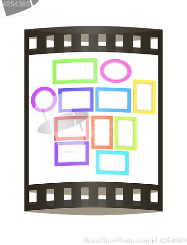 Image of Abstract frames. Conceptual design. 3D illustration. The film st