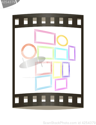 Image of Abstract frames. Conceptual design. 3D illustration. The film st