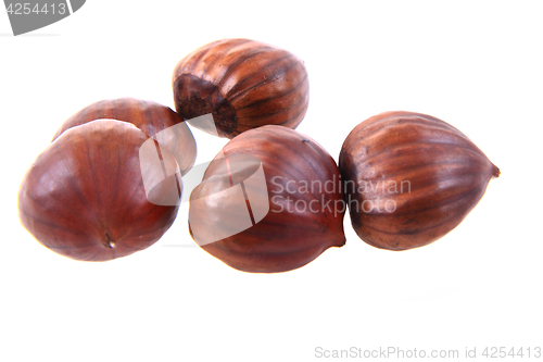 Image of fresh edible chestnuts