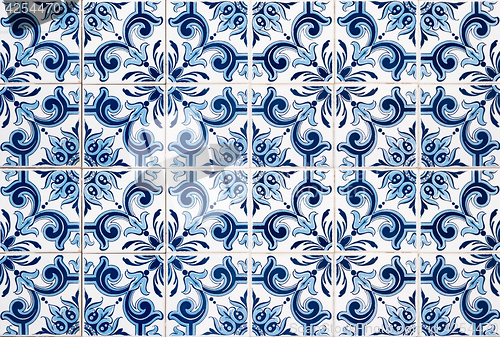 Image of Traditional Portuguese glazed tiles